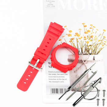 Ремінець, безель (рант) для годинника Casio G-SHOCK GA-2100 / GA-2110 Червоний