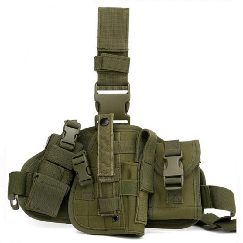 Тактична кобура на ногу універсальна для пістолета. Зелена