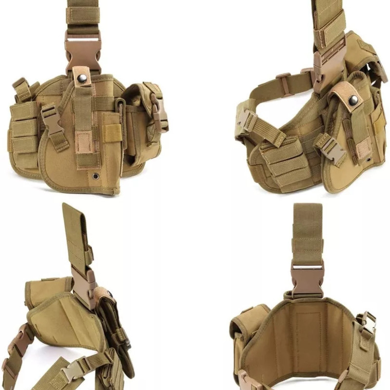 Тактична кобура на ногу універсальна для пістолета. Зелена