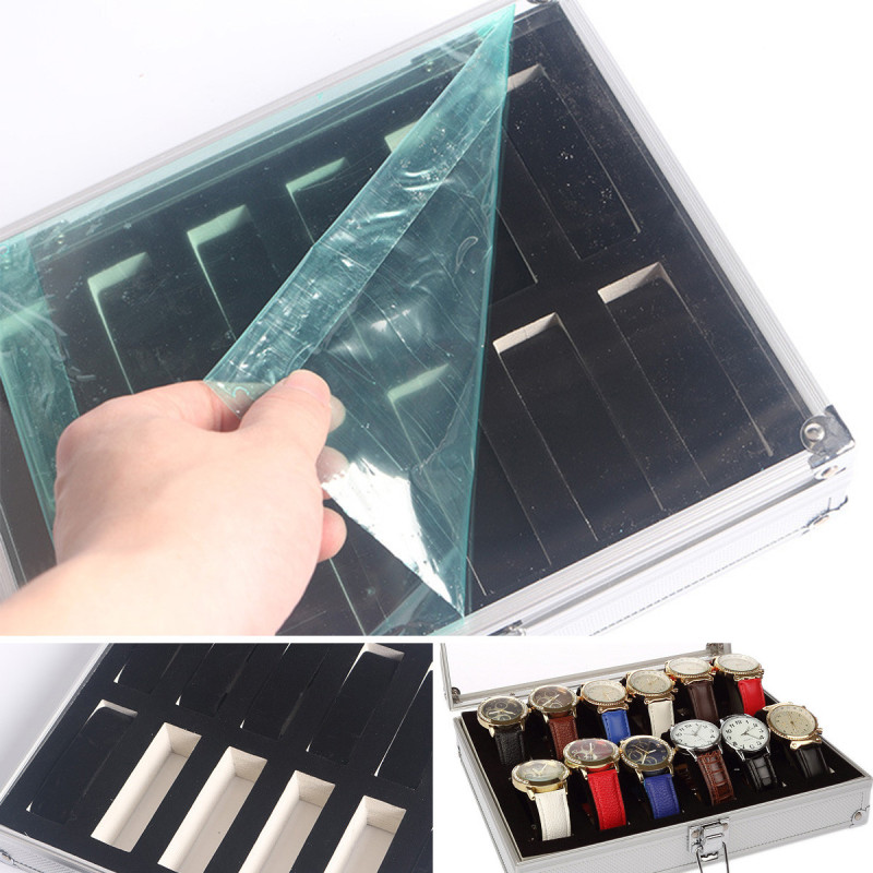 Скринька для зберігання годинників, на 10 відділень, алюміній