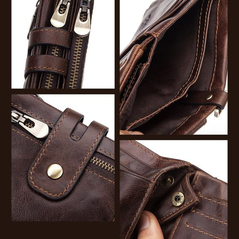 Шкіряний гаманець із натуральної шкіри (Волов'яча шкіра) з Rfid-захистом. Портмоне зі шкіри