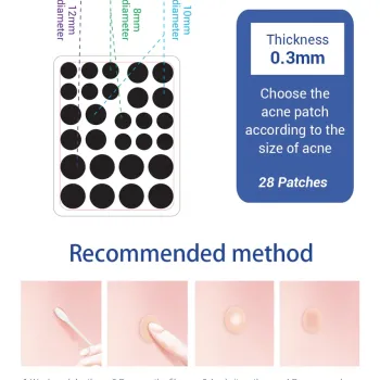 Гідроколоїдні патчі від прищів та вугрів проти акне нічні Lanbena Acne Pimple Patch