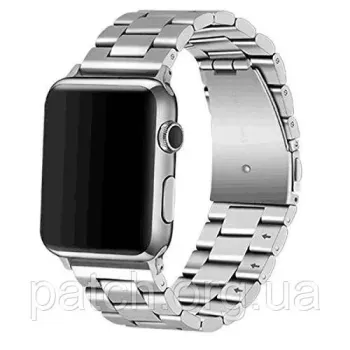 Литий браслет із неіржавкої сталі для Apple Watch 38 / 40 / 42 / 44 / 45 мм Срібло