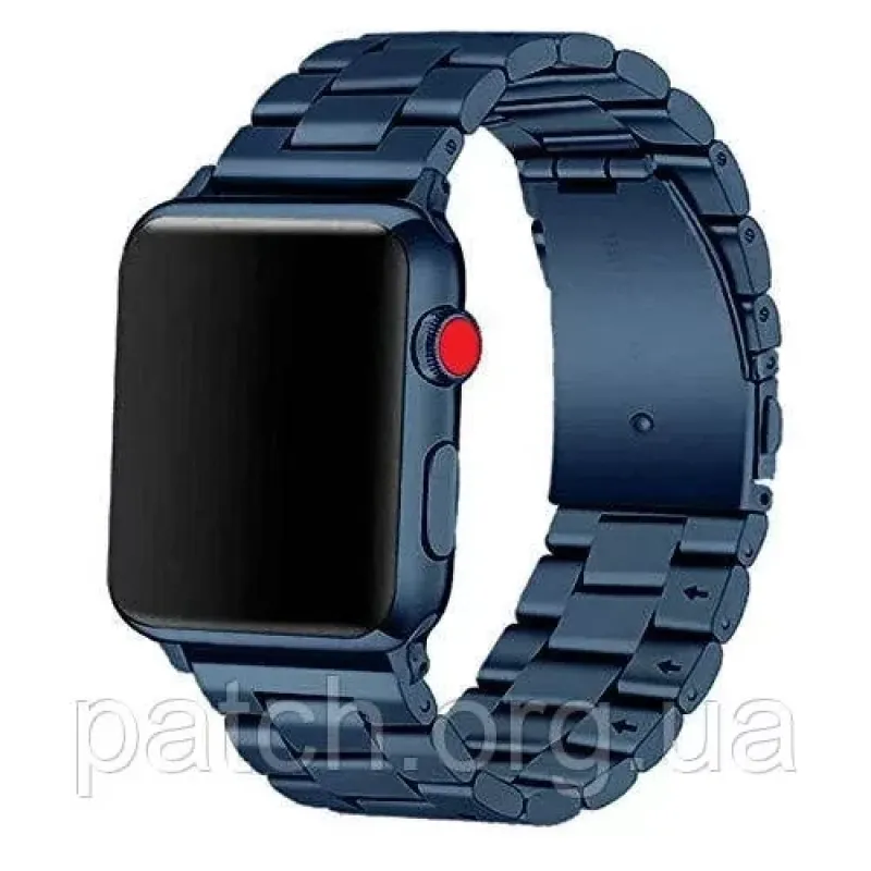 Литий браслет із неіржавкої сталі для Apple Watch 38 / 40 / 42 / 44 / 45 мм Синій