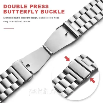 Литий браслет із неіржавкої сталі для Apple Watch 38 / 40 / 42 / 44 / 45 мм Синій