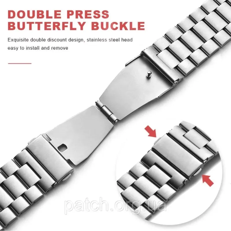 Литий браслет із неіржавкої сталі для Apple Watch 38 / 40 / 42 / 44 / 45 мм Синій