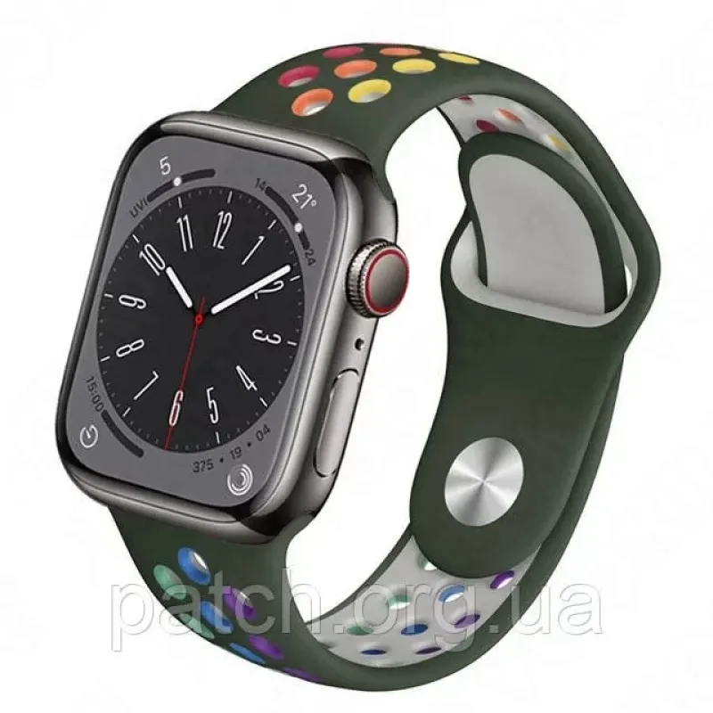 Змінний силіконовий ремінець для APPLE WATCH 38 / 40 / 41 / 44 / 45 / 49 ММ No8