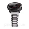 Титановий браслет для Garmin Fenix 7X/Enduro/6X/6X Pro/6X Pro/5X/5X Plus/3 HR/Quick Fit/26 мм Срібло з чорною смугою