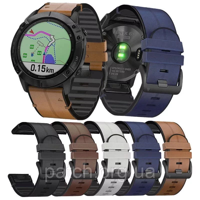 Ремінець для Garmin Fenix 7X/Enduro/6X/6X Pro/6X Pro/5X/5X Plus/3 HR/Quatix 3/Quick Fit/26 мм Коричневий