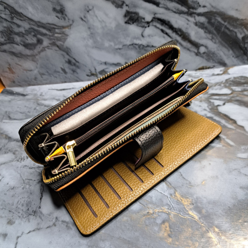 Багатофункціональний клатч-гаманець з натуральної шкіри