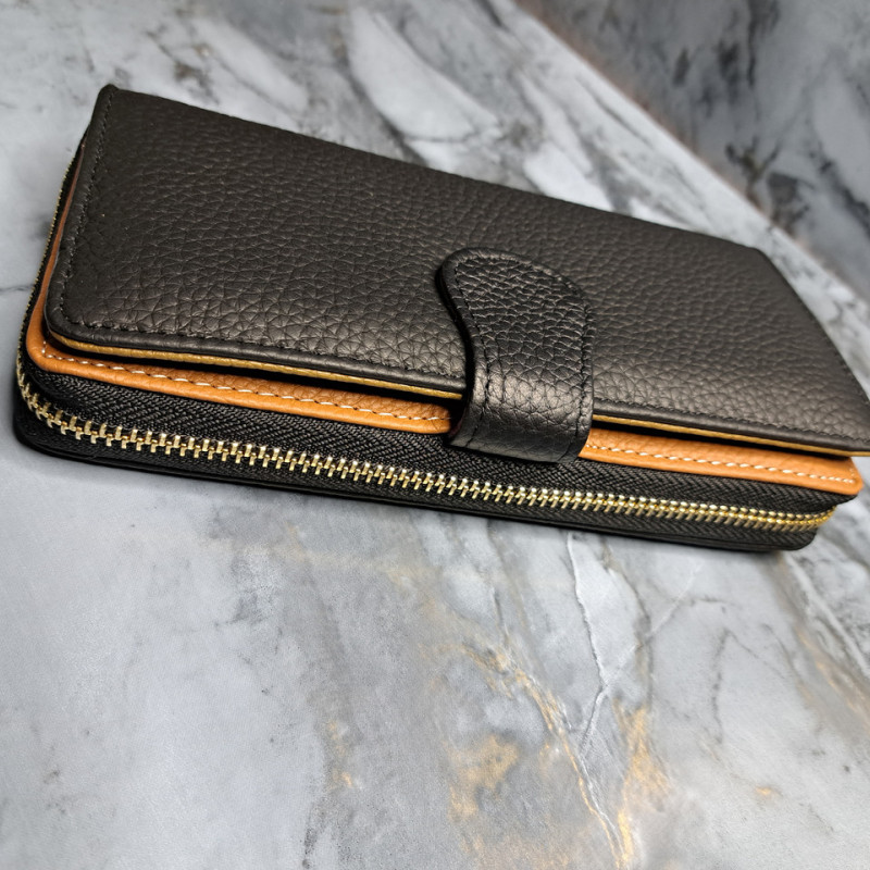 Багатофункціональний клатч-гаманець з натуральної шкіри