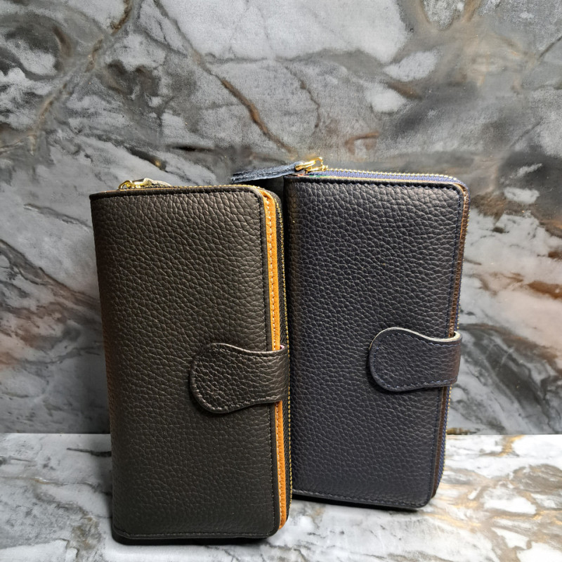 Багатофункціональний клатч-гаманець з натуральної шкіри