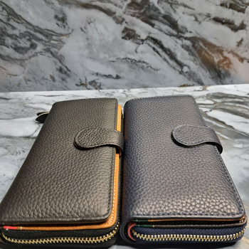 Багатофункціональний клатч-гаманець із натуральної шкіри Синій