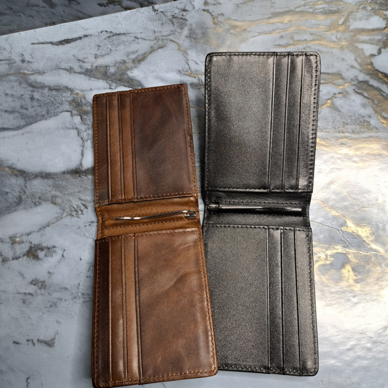 Затискач для купюр  з натуральної шкіри