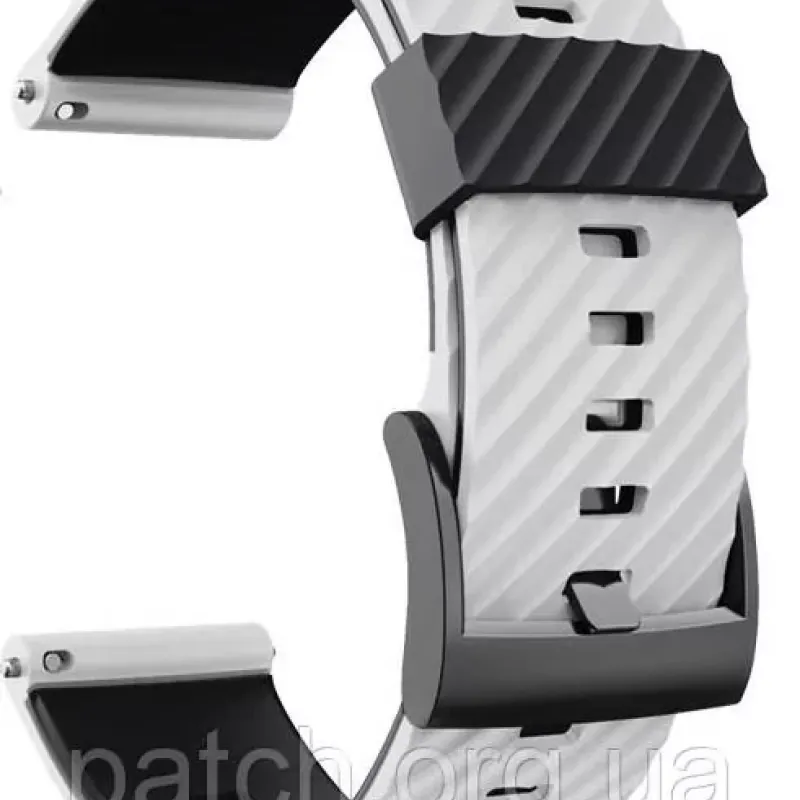 Ремінець для Suunto 7 / 9 / Spartan hr Baro / Spartan hr / 9 Baro / D5 / Traverse та ін. Білий із чорним