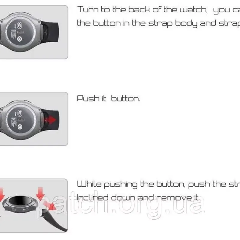 Силіконовий ремінець для годинника Samsung Gear S2 SM-R720/SM-R730 Сірий