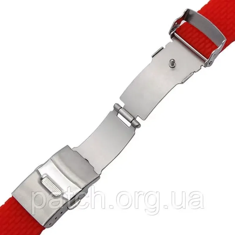 Силіконовий м'який змінний ремінець для годинника, із системою швидкої заміни, застібка з неіржавкої сталі, 18 мм Червоний