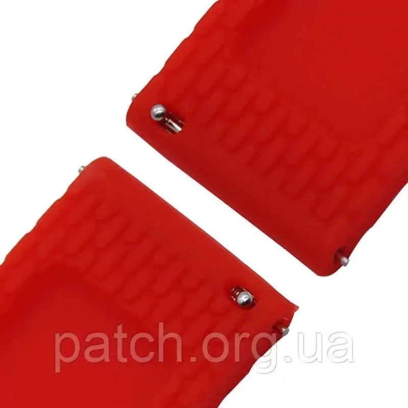 Силіконовий м'який змінний ремінець для годинника, із системою швидкої заміни, застібка з неіржавкої сталі, 18 мм Червоний