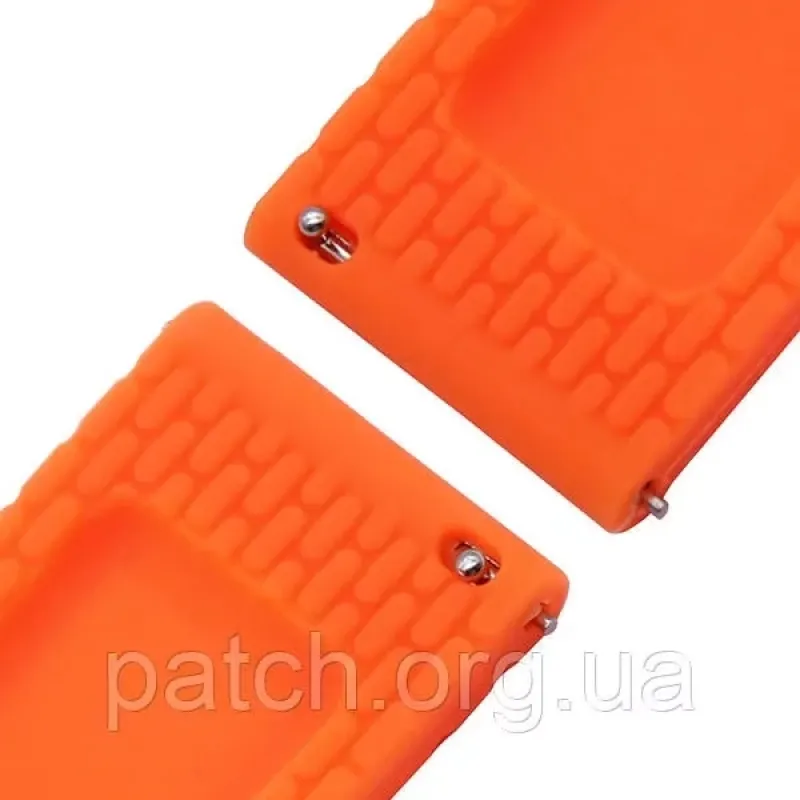 Силіконовий м'який змінний ремінець для годинника, із системою швидкої заміни, застібка з неіржавкої сталі, 18 мм Жовтогарячий