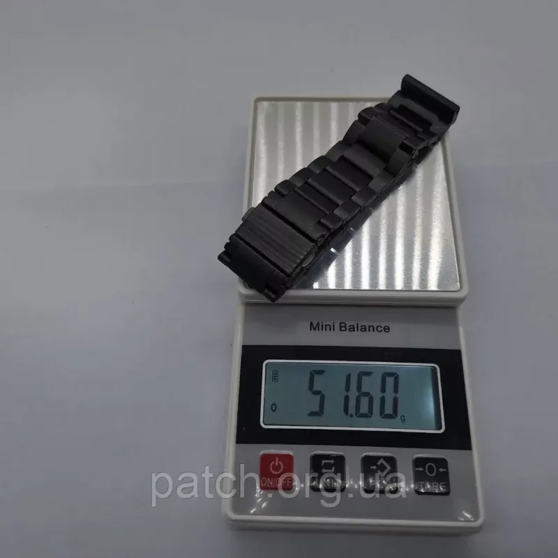 Титановий браслет для годинника 18 мм. Матовий Срібло