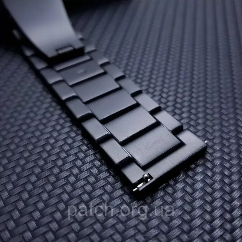 Титановий браслет для годинника 18 мм. Матовий Срібло