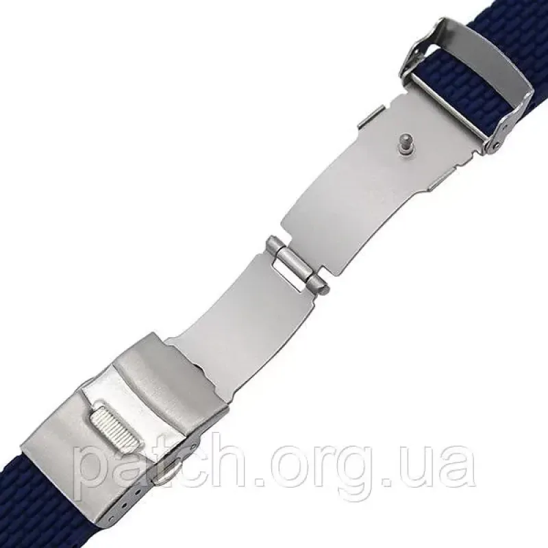 Силіконовий м'який змінний ремінець для годинника, із системою швидкої заміни, 20 мм Синій