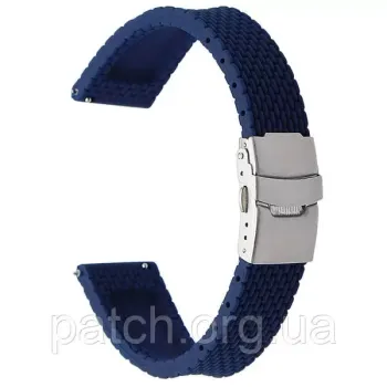 Силіконовий м'який змінний ремінець для годинника, із системою швидкої заміни, 22 мм Синій