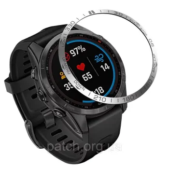 Захист на безель для смарт-годинника Garmin Fenix 7S Срібло