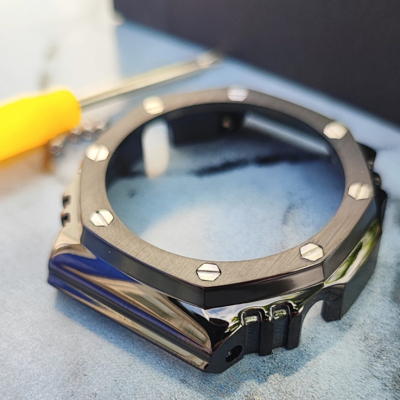 Безель (рант) для годинника Casio G-SHOCK GA-2100 / GA-2110. Чорний