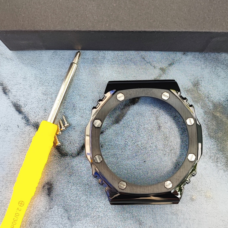 Безель (рант) для годинника Casio G-SHOCK GA-2100 / GA-2110. Чорний