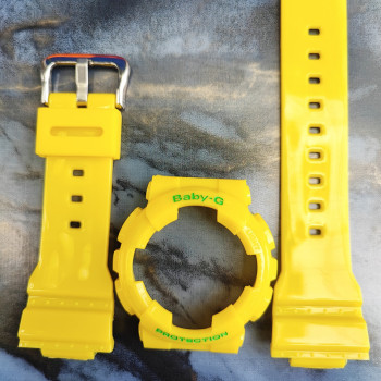 Casio ремінець + безель (рант) для годинника Casio Baby-G BA-110 / BA-111 / BA-112 Жовтий