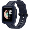 Силіконовий ремінець із чохлом для Xiaomi Mi Watch Lite/Redmi Watch Темно-синій