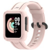 Силіконовий ремінець із чохлом для Xiaomi Mi Watch Lite/Redmi Watch Рожевий