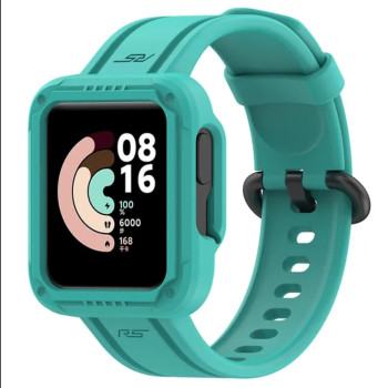 Силіконовий ремінець із чохлом для Xiaomi Mi Watch 2 Lite / Redmi Watch 2 М'ятний