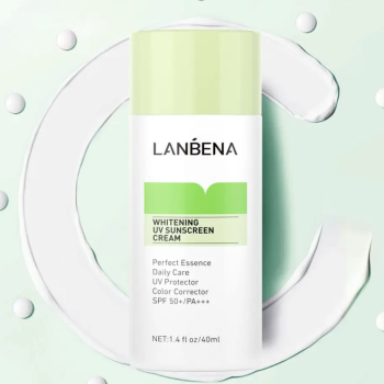 Сонцезахисний крем  Lanbena Whitening UV Sunscreen Cream SPF 50+/PA+++ 40мл Purple від пігментації
