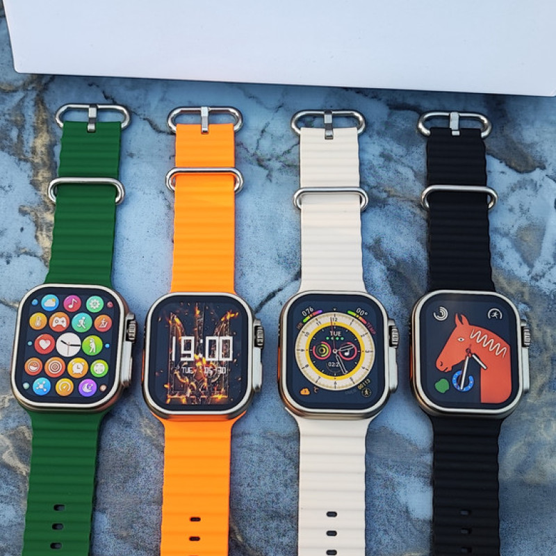 Розумний смарт-годинник Smart Watch Ultra Max 49 mm в оригінальній упаковці. З функцією дзвінка. Бежевий