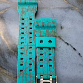 Ремінець для годинника Casio GA-100 / GD-120 / G-8900 / GA-150 / GA-200 / GLS-100 / GW-8900 М'ятний