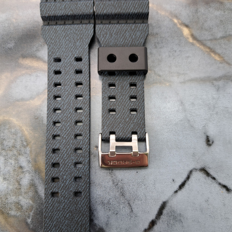 Ремінець для годинника Casio GA-100 / GD-120 / G-8900 / GA-150 / GA-200 / GLS-100 / GW-8900 Темний джинс