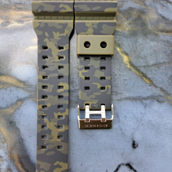 Ремінець для годинника Casio GA-100/GD-120/G-8900/GA-150/GA-200/GLS-100/GW-8900 Зелений камуфяж