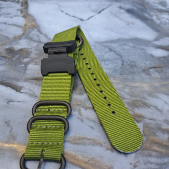 Тканевий ремінець для годинника Casio GA-100 / GD-120 / G-8900 / GA-150 / GA-200 / GLS-100 / GW-8900 Зелений