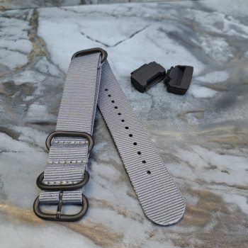 Тканевий ремінець для годинника Casio GA-100 / GD-120 / G-8900 / GA-150 / GA-200 / GLS-100 / GW-8900 Сірий