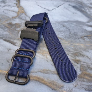 Тканевий ремінець для годинника Casio GA-100 / GD-120 / G-8900 / GA-150 / GA-200 / GLS-100 / GW-8900 Синій