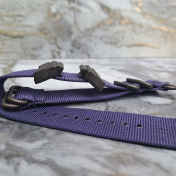 Тканевий ремінець для годинника Casio GA-100 / GD-120 / G-8900 / GA-150 / GA-200 / GLS-100 / GW-8900 Синій