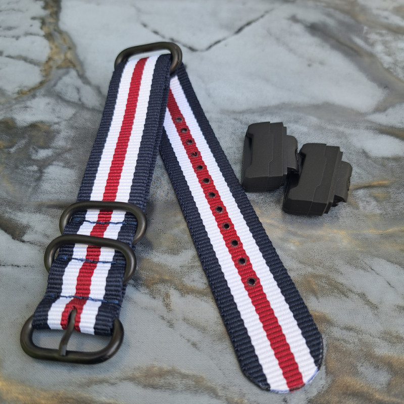 Тканевий ремінець для годинника Casio GA-100 / GD-120 / G-8900 / GA-150 / GA-200 / GLS-100 / GW-8900 Комбинированный