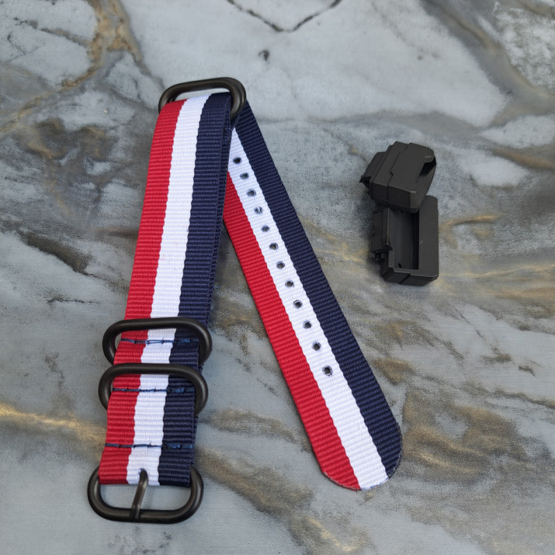 Тканевий ремінець для годинника Casio GA-100 / GD-120 / G-8900 / GA-150 / GA-200 / GLS-100 / GW-8900 Комбинированный 1