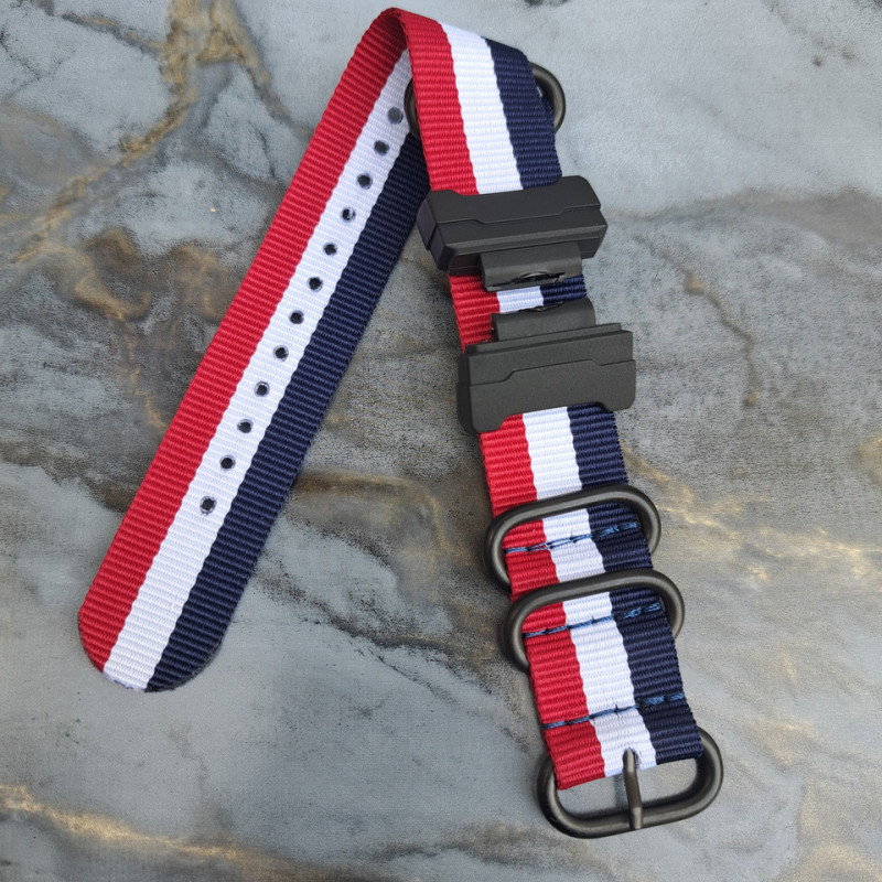 Тканевий ремінець для годинника Casio GA-100 / GD-120 / G-8900 / GA-150 / GA-200 / GLS-100 / GW-8900 Комбинированный 1