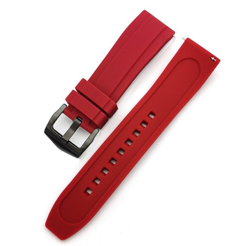 Силіконовий ремінець для Huami Amazfit Stratos / Amazfit Pace / GTR 47 MM / GTR 2 /  2e / Amazfit GTR 3 Червоний із чорною