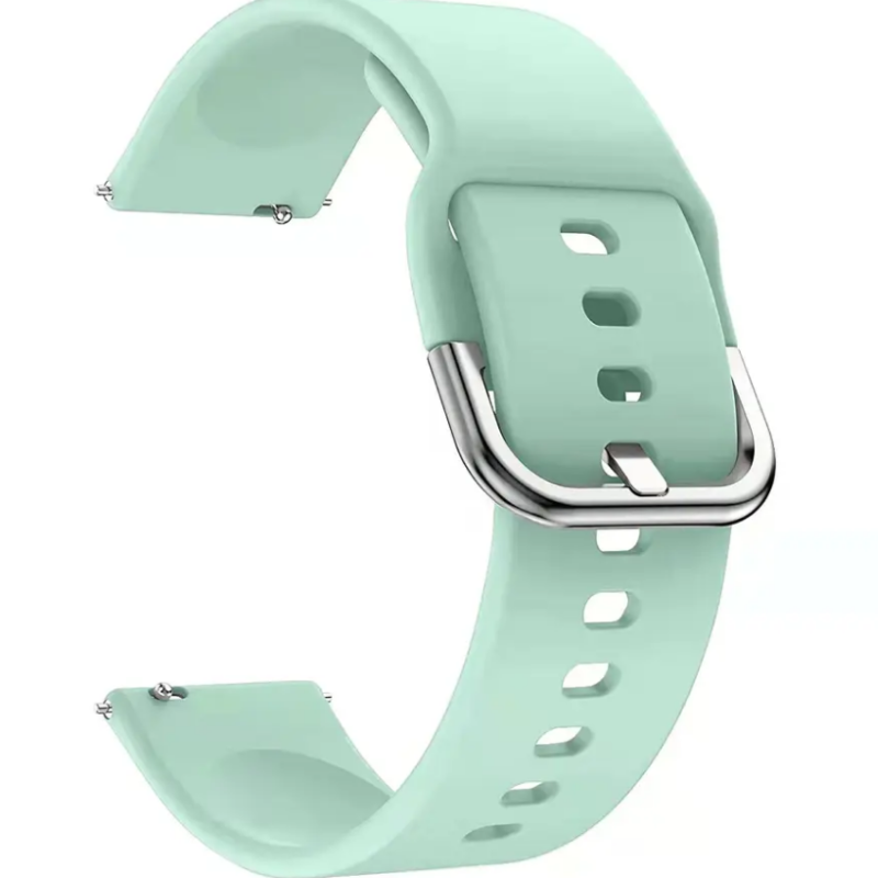 Силіконовий м'який змінний ремінець для годинника, із системою швидкої заміни, 22 мм Бірюзовий