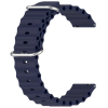 Силіконовий м'який змінний ремінець для годинника, із системою швидкої заміни, 22 мм Темно-синій