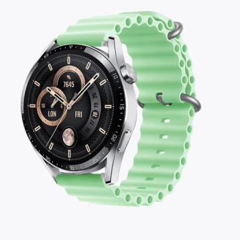 Силіконовий м'який змінний ремінець для годинника, із системою швидкої заміни, 22 мм Світло-зелений